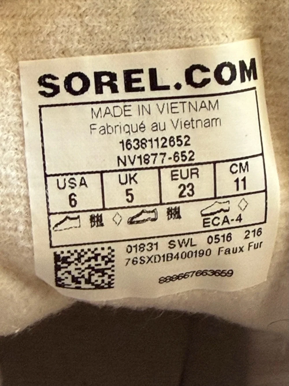Sorel Commander Kids Infant Winter Boots NV 1877-652 Pink Baby Size 6 Snow Boots